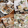 Miniatyrbillede 2 af 5: 400 Ark Memoblok Håndværkspapir Retro Baggrund Dekoration Papir Lille Notesbog Papir Noter til Designere og Studerende Life from simple