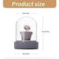 Miniatyrbillede 3 af 5: Multifunktionel smykkevitrine med klart glaslåg, stilfulde ringe/halskæder/armbånd/øreringe display rekvisitter Grå Gray B