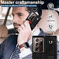 Miniatyrbillede 2 af 5: Designet til Samsung Galaxy Note 20 5G Wallet Case med justerbar håndledsrem, støttefod, PU-læder, kreditkortholder, stødsikker, hybrid, robust beskyttelse