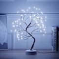 Miniatyrbillede 5 af 5: LED-trælys, 108 LED Bonsai-træ bordlampe justerbar kobber W