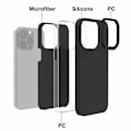 Miniatyrbild 3 av 5: Designad för iPhone 13 Skal, Svart Silikon Ultra Smalt Stötskydd