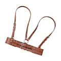 Miniatyrbillede 5 af 5: Læder Western Style Bred Talje Underbust Waspie Korset (Brun) Brown