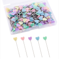 Miniatyrbilde 1 av 5: 200 stk. Flat Flower Head Pins med Oppbevaringsboks Assorterte Farger De