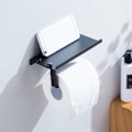Miniatyrbillede 4 af 5: (sort) Håndklæde Toiletpapirholder Væghængt Aluminium Folie Håndklæde