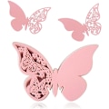 Miniatyrbild 1 av 5: 100 st Butterfly Place Cards Sittkort Fjärilsform 3D Flo