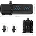 Miniatyrbillede 2 af 5: Akvarium Vandpumpe 1500L/H 15W Pumpe til Springvand Akvarium