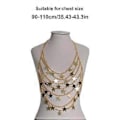 Pikkukuva 3 / 5: Bohemian Body Chains Tähti Metalliset Bikini Rintaketjut Rintaliiviketjut Yökerho Asusteet Korut Lahjat Naisille Tytöille