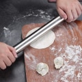 Miniatyrbillede 4 af 5: Rustfri stål kagerulle med mat finish til bagning af pizzadej