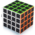 Miniatyrbilde 2 av 5: Svart - Rubiks kube 4x4 4x4 Karbonfiber klistremerke Gave til barn
