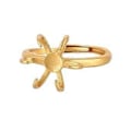 Miniatyrbillede 1 af 5: Kloringe Blank Justerbare Messingringe Baser Fingerringe Base til DIY Smykkefremstilling Indlagt Krystal Turkis Ædelsten Guld Gold A