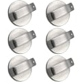 Miniatyrbilde 1 av 5: Feste hulldiameter 8 mm Sett med 4 sølv metallknapper for gasskomfyr