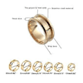 Miniatyrbillede 3 af 5: Sæt med 6 Rillede Fingerringe Moderne Tomme Ringe DIY Ringe Materiale Rustfrit Stål Materiale Egnet til DIY Ringe Black