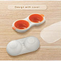 Miniatyrbillede 3 af 5: 1PC Orange Mikrobølgeovn Æg Pocher, Æg Damper, Dobbelt Lag Non-S