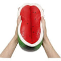 Miniatyrbillede 3 af 5: 10 tommer Squishies Vandmelon Super Jumbo Squishy Langsomt Stigende Klemme Legetøj Stress Relief For Børn Voksne Kæmpe Squishies Frugt Legetøj