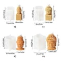 Miniatyrbillede 3 af 5: Avalokitesvara Buddha Hoved Silikoneform Aromaterapi Lys Gips DIY Epoxy Resin Støbeform Skrivebordsdekorationer 2