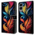 Pikkukuva 1 / 5: Samsung Galaxy S25 Edge nahkakotelo, kuvioitu, lompakko, jalusta, läppäpuhelimen suojus Colorful Feathers