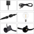 Miniatyrbillede 2 af 5: Solcelledrevne udendørs lyskæder - 25 fod - 25 G40 LED-pærer - USB S