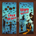 Pikkukuva 3 / 5: Halloween-juhlan koristetarrat noita kurpitsa lepakko hämähäkki