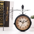 Miniatyrbilde 2 av 5: Nostalgisk veggklokke og termometer, hageklokke, 12,2 cm, utendørs