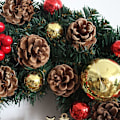 Miniatyrbillede 4 af 5: Julekrans med LED-lys, Julepynt Pinjekone