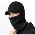 Miniatyrbillede 1 af 4: 1 stk. Sort Vinter Strikket Termisk Balaclava Hue Med Varm Fleece L
