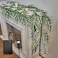 Miniatyrbild 5 av 5: Belyst Palm Garland Timer 180 cm 120 LED-lampor Batteridriven Konstgjord Med Lampor För Sommar Julbord Öppen Spis