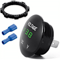 Miniatyrbilde 2 av 5: Mini rund digital LED batteritester 12 volt / 24 volt vanntett
