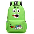 Rainbow Friends Trendig Ryggsäck Studentväska - Grön