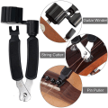 Miniatyrbild 3 av 4: 3-pack Pro-Winder gitarrsträngs-upplindare, gitarrsträngsklippare, gitarrstallpinne-dragare - ultimat ergonomisk allt-i-ett-gitarrverktyg för inspelare - svart