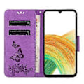 Miniatyrbild 2 av 5: Fodral för Samsung Galaxy A05s 4G, Folio PU Läder Fjärilar Blomma Mobilskal Style A