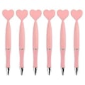 Miniatyrbilde 1 av 5: 6 stk. kulepenner med svart blekk 1,0 mm kontorpenner hjerteformede penner bryllupspenner skrivesaker skolekontorrekvisita rosa pink