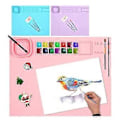 Miniatyrbillede 2 af 5: Silikone Hobby Måtte til Børns Kunstneriske Kreationer, Multifunktionel Hobbyunderlag til Kunstmaling, DIY Ler Projekter, Kunstnerisk Kreation - Pink Pink