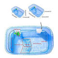 Miniatyrbillede 3 af 5: Multifunktionel Skildpadde Foderboks med Solplatform Habitat Små Reptiler Krebs Multifarver til Begyndere blå Lille Stige Bassin blue Small Ladder Basin