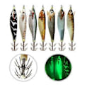 Miniatyrbilde 2 av 5: Lysende Squid Jigs Krok Fiskesluk Agn Squid Sepia Sleeve Jigs Fiskesluk Agn for Saltvann Ferskvann 1