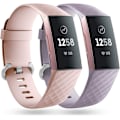 Miniatyrbilde 1 av 5: 2-pakning med kompatible erstatningsreimer for Fitbit Charge 3/Fitbit C