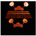 Miniatyrbilde 5 av 5: 3 stk Halloween LED Gresskar Hodebånd Lys Opp Gresskar Formet Hea