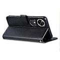 Pikkukuva 3 / 5: AZNS Honor Play 60 5G -kotelo naarmuuntumaton PU-nahkainen jalustallinen lompakkopuhelinkotelo Black