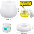 Miniatyrbillede 2 af 5: Silikonform til Harpiks, Glasform med Låg, Puddingglas Epoxy Harpiks C