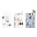 Miniatyrbilde 4 av 5: 3 stk. Pegboard veggmontert hylle, plast veggorganisator, for hjem, kjøkken