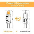 Miniatyrbild 3 av 5: Nirvana g4 LED-lampor, 2W COB LED-lampor ersätter 20W halogenlampor, G4 LED-lampor 3000K varmvit 160LM 12V AC/DC, flimmerfritt, ej dimbara, 10-pack