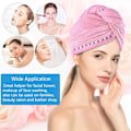Miniatyrbild 5 av 5: Rose Violet Bleu, Turban en Microfibre pour les Cheveux, 3 Pcs