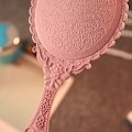 Miniatyrbillede 3 af 5: Retro mønster håndtag makeup spejl, lommespejl med håndtag, Vi