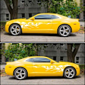 Miniatyrbillede 4 af 5: (Style1 Hvid) 2 stk. 103'' Universelle Flamme Grafikker Bil Auto Karosseri