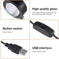 Miniatyrbilde 5 av 5: LED-gulvlampe med projeksjon, rød solnedgangslampe, stemningslys, nattlys