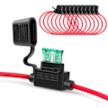 Miniatyrbillede 1 af 5: 10 stk. NI-FH01 Inline Holder 14AWG Ledningsnet ATC/ATO 30AMP
