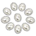 Miniatyrbillede 1 af 3: 10 stk. Ovale Krystal Knapper Perle Knapper Ornament