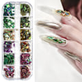 Miniatyrbillede 4 af 5: Neglekunst til neglekunst, Manicure muslingeskalsfragment ornament fancy