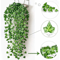 Miniatyrbillede 2 af 5: Kunstig Ivy, [1 STK] 2M Blad Fe-lys, Kunstige Planter m