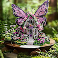 Miniatyrbilde 1 av 5: Tale Fargerikt Blomsterhus 2D Akryl Skrivebords Ornament Dekorasjon Gave Lys Opp Hver Dag i Livet Gaver Verdt å Samle