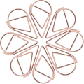 Miniatyrbillede 1 af 5: 50 stk. rosegold papirclips, vanddråbeformede papirclips i metal